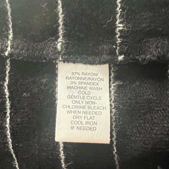 Lou & Grey Woman's Black White Signature Soft Mix Stripe Shirt Tee Dress- Size M - Picture 5 of 9